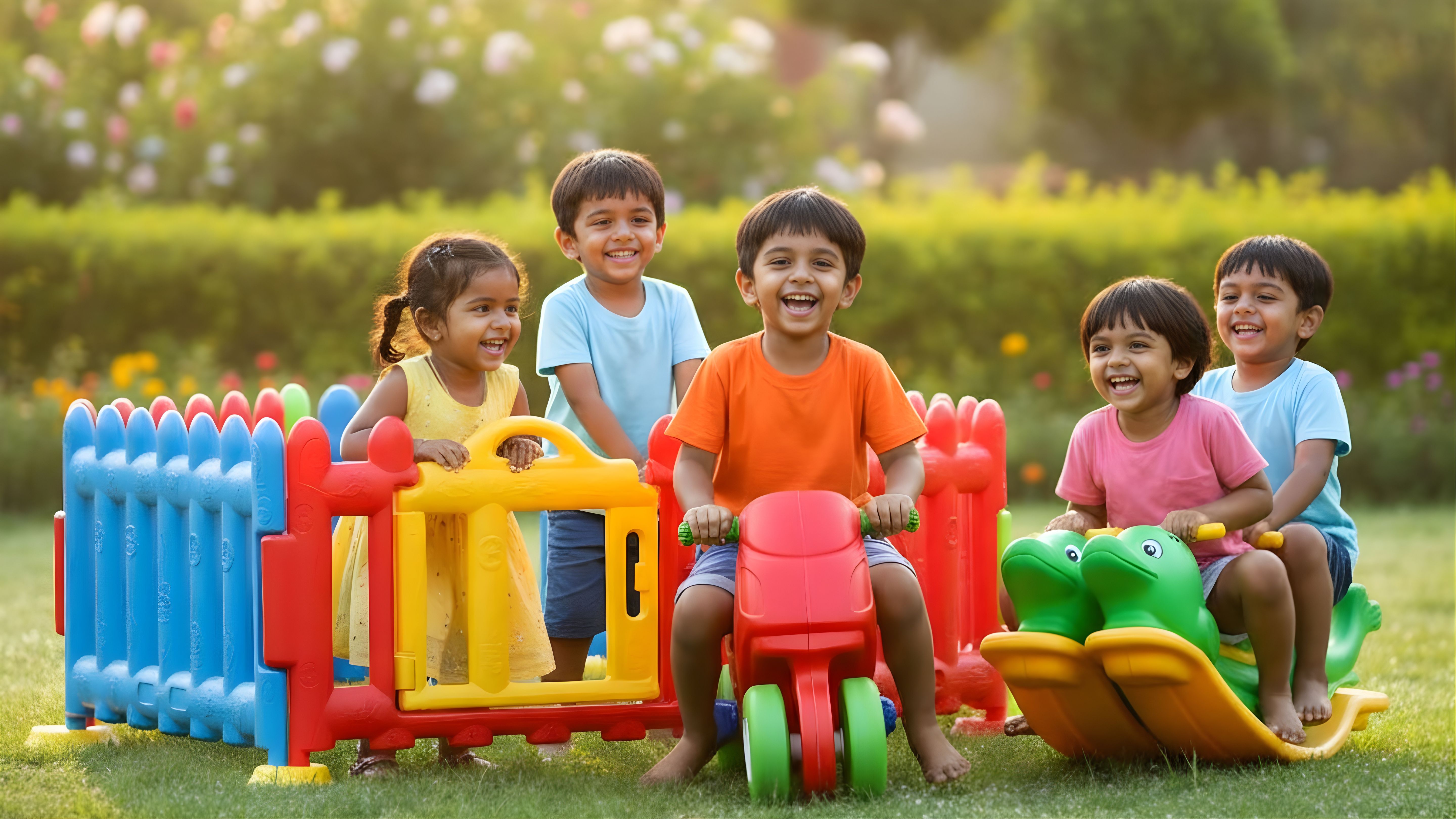 Children playing with toys